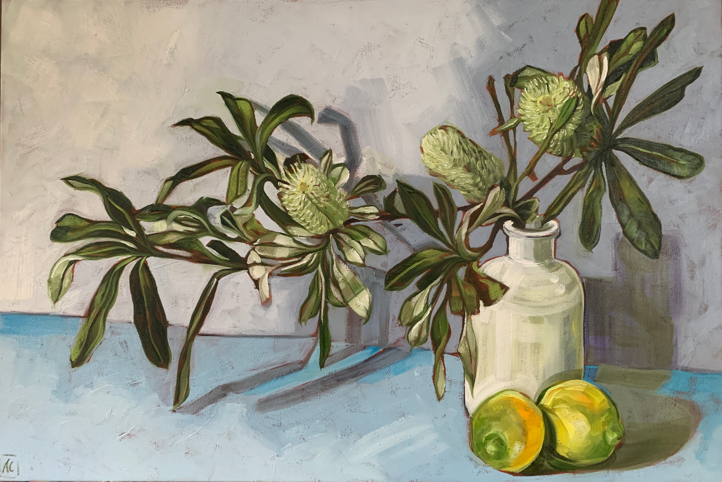 Banksia in blue with lemons