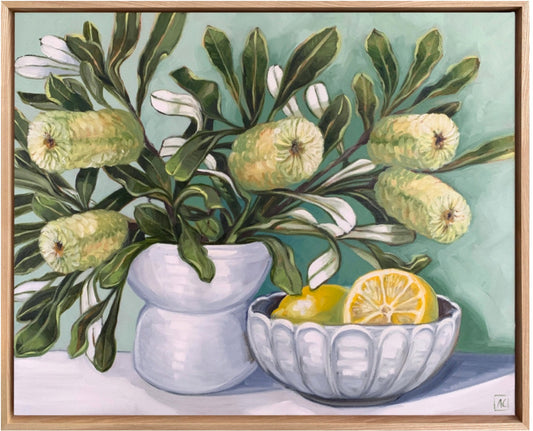 Banksia and a Bowl of Lemons