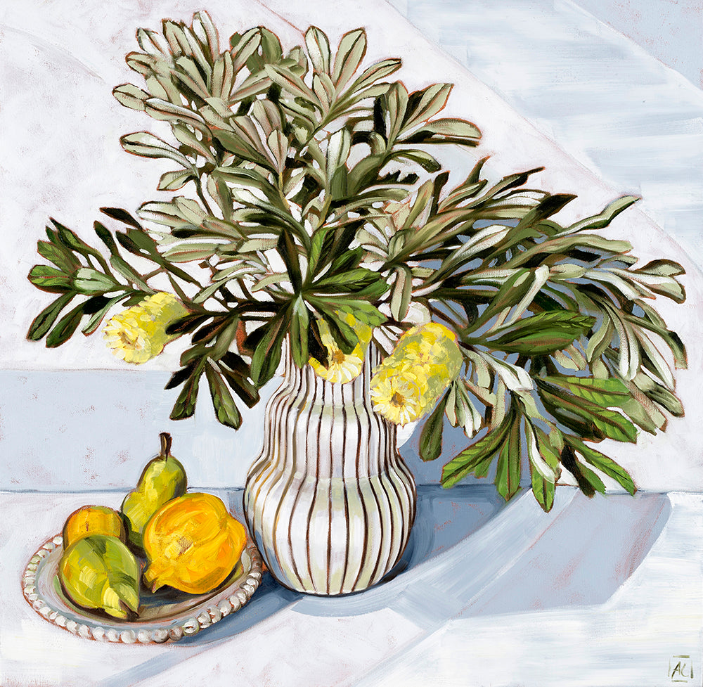 Coastal banksia and fruit plate - PRINT LIMITED EDITION
