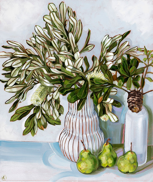 Two vases and Banksia - PRINT LIMITED EDITION