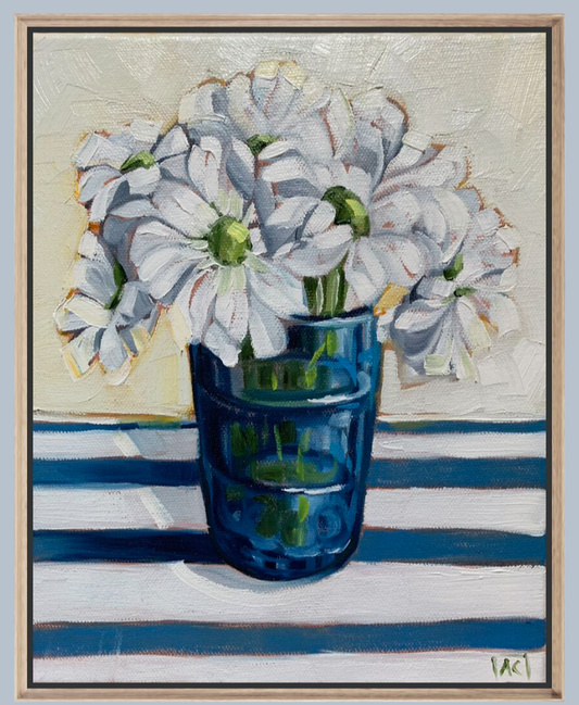 Daisies on Blue