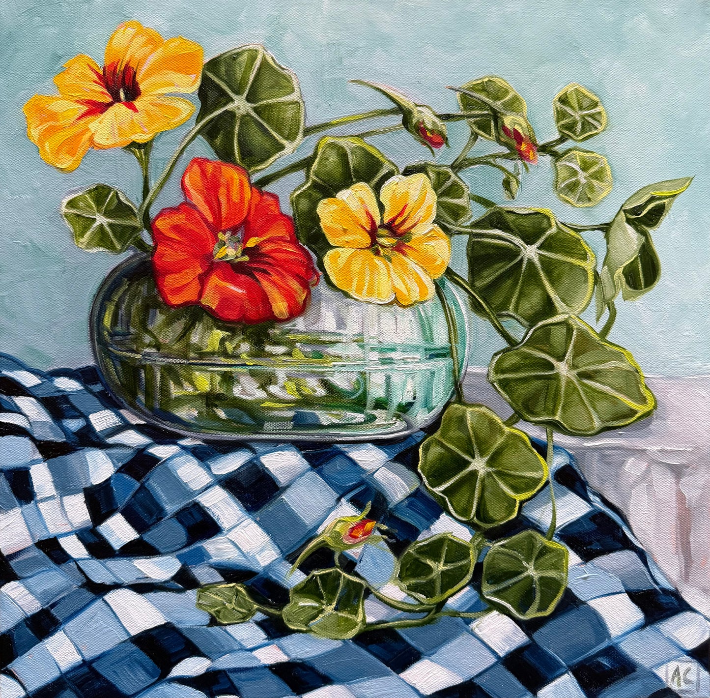 Cloth - Nasturtium checks
