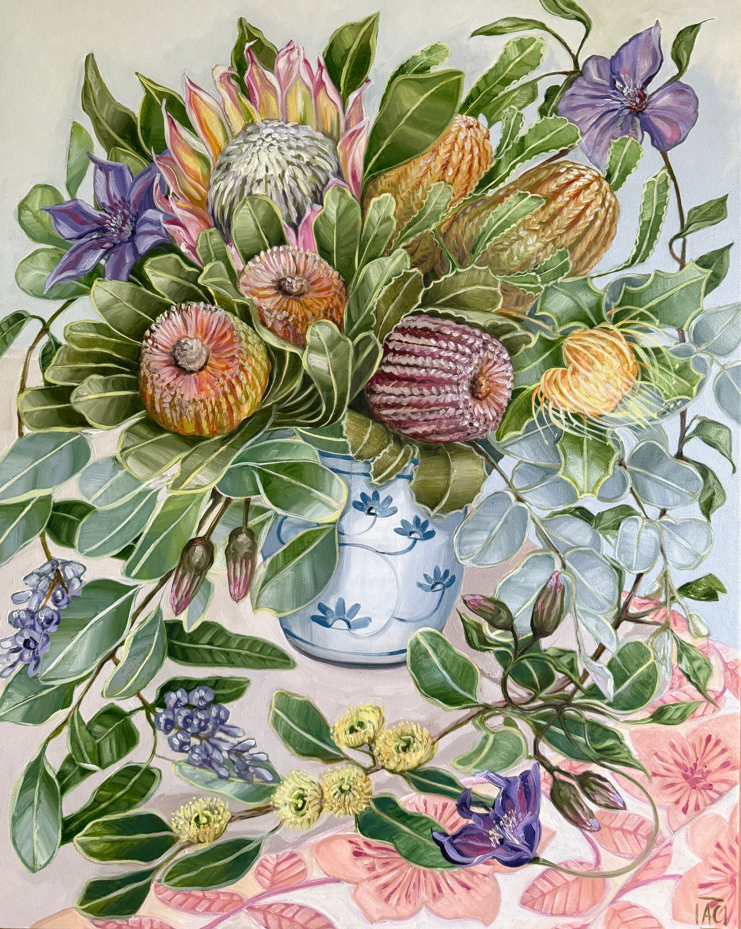 Bush Bloom and Clematis