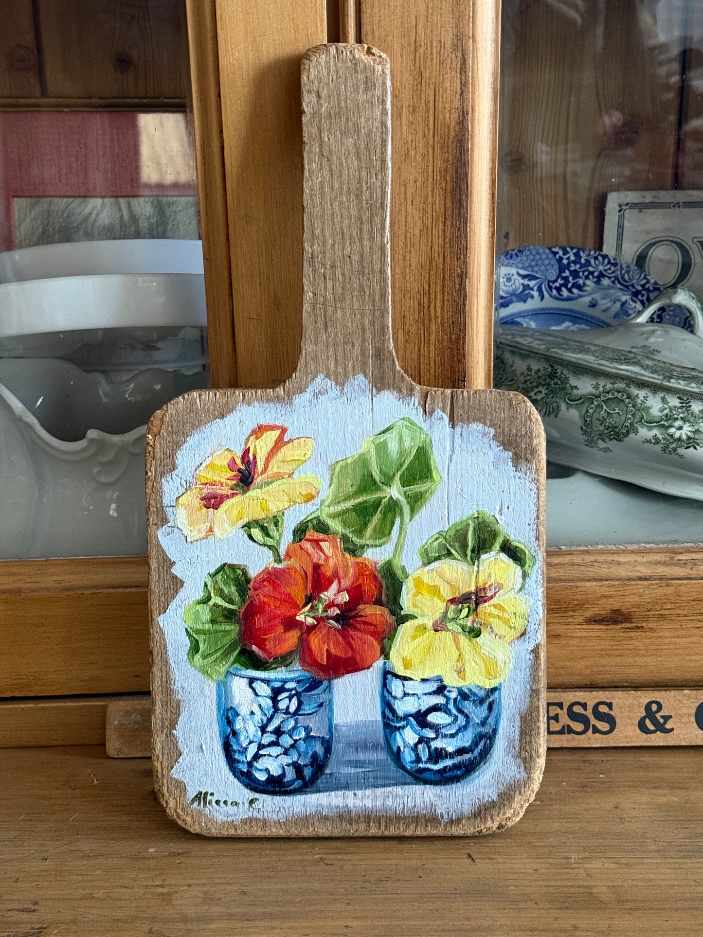 Nasturtium Paddle painting #2