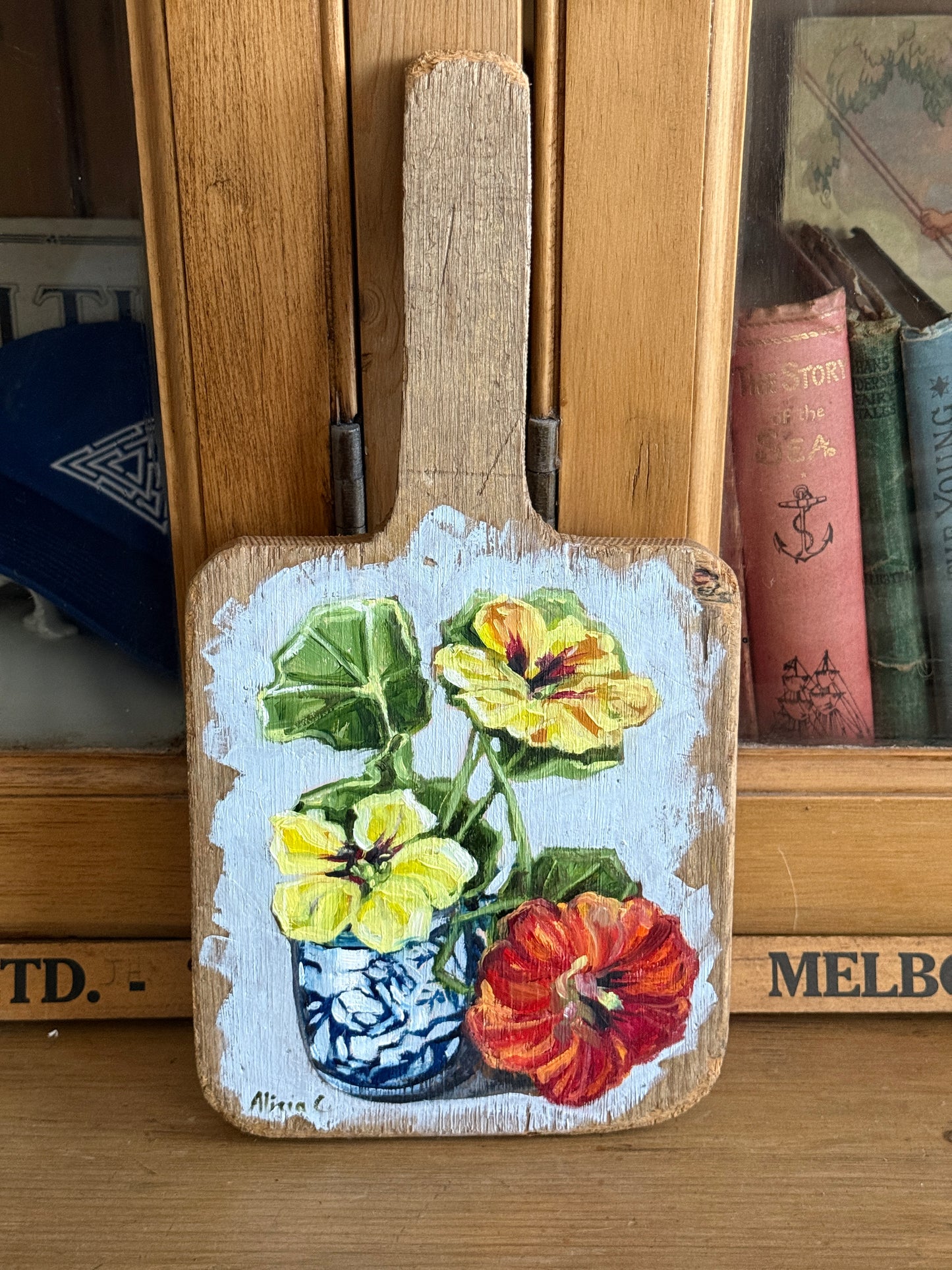 Nasturtium Paddle painting #1