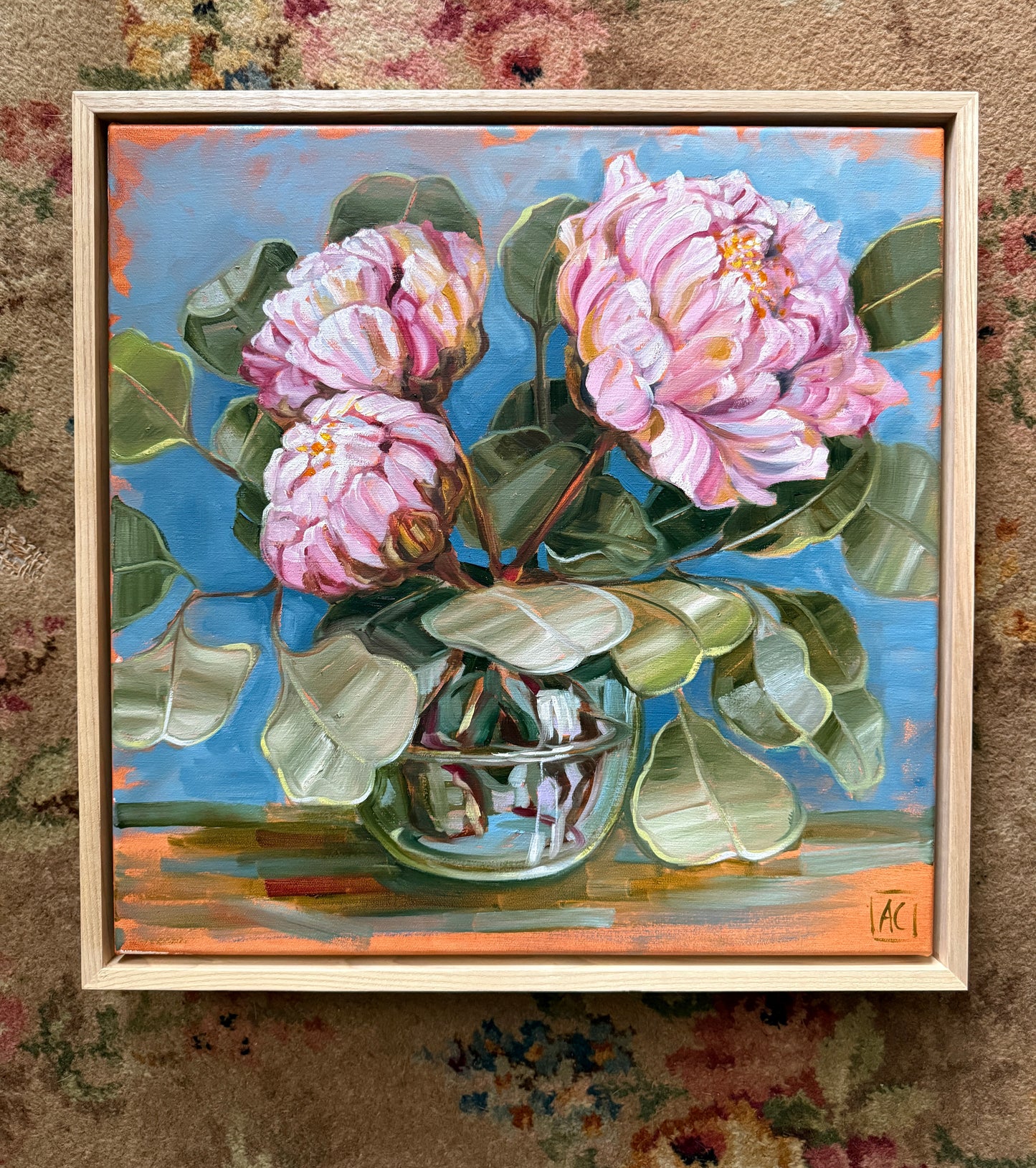 Peony Rose in Glass