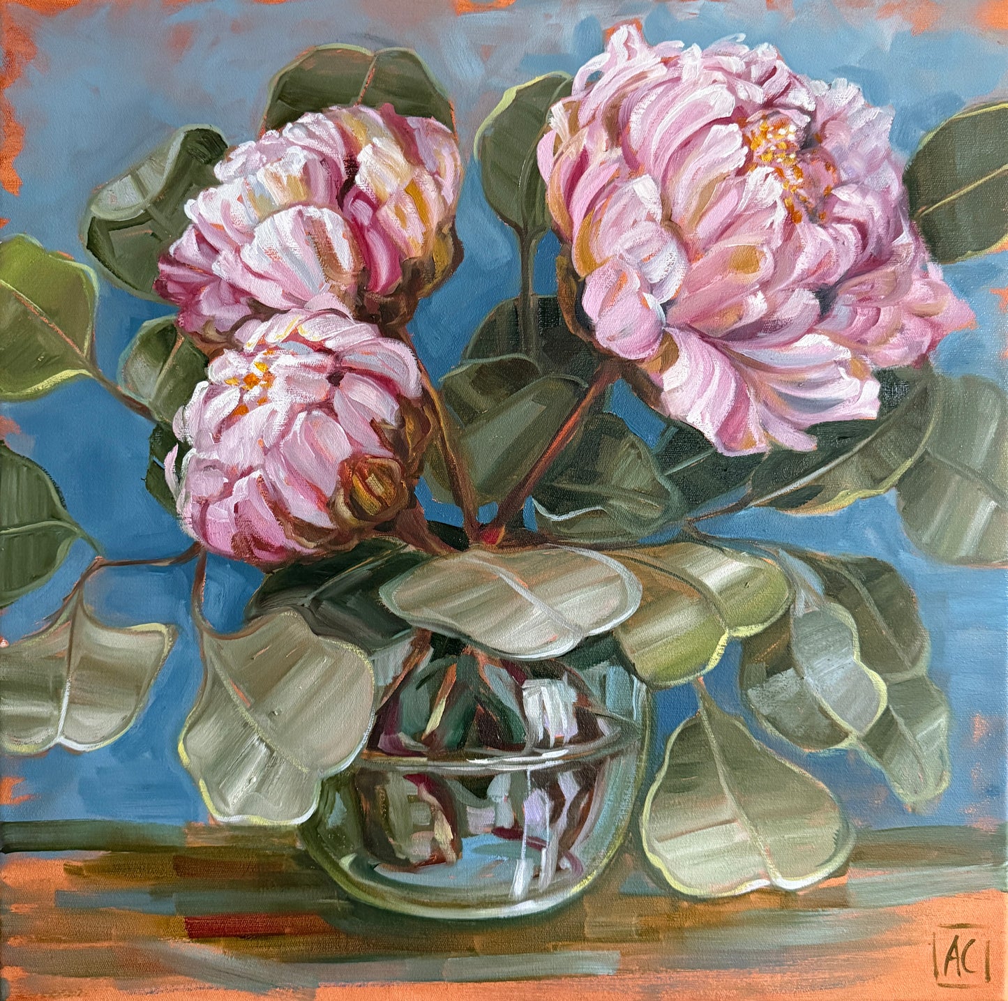 Peony Rose in Glass
