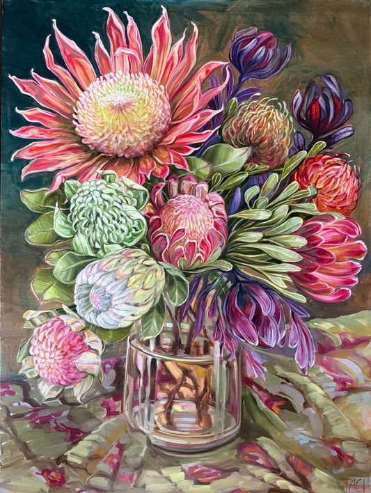 Waratahs and Proteas from the Gardens (Carried Here)
