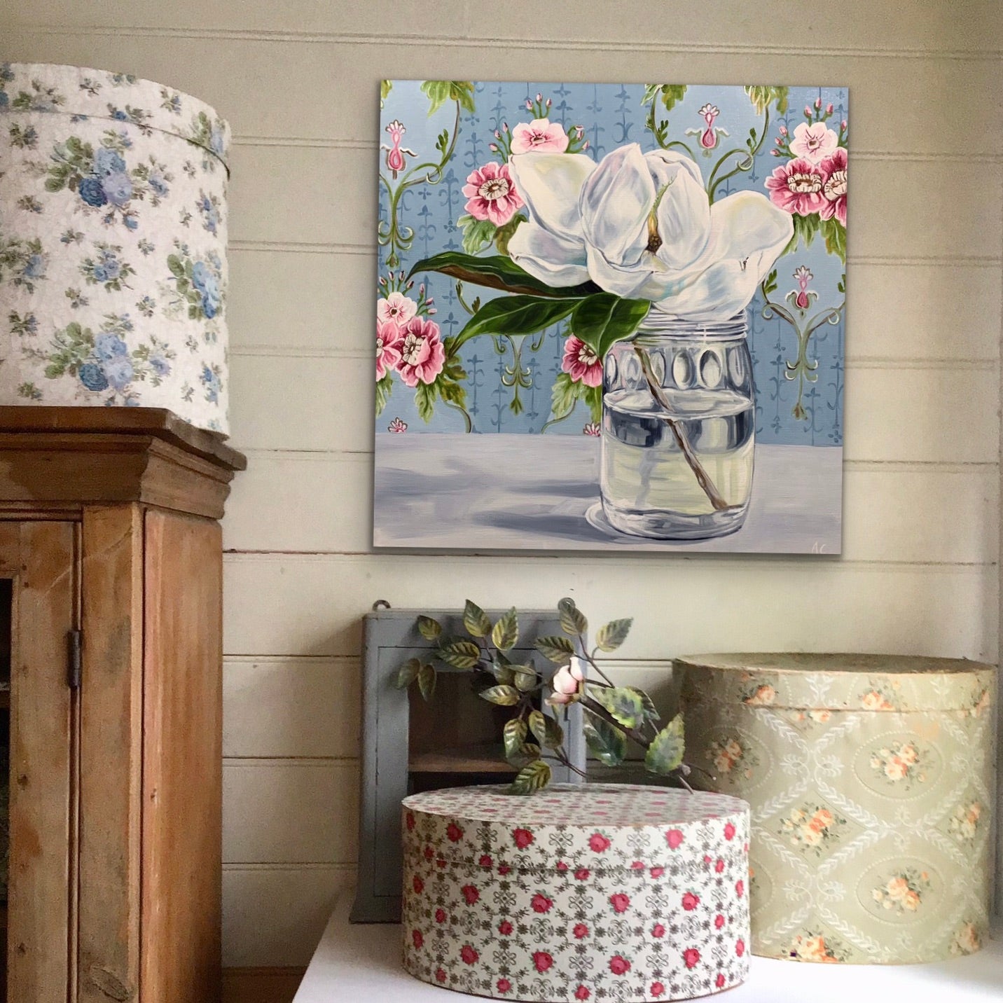 Magnolia and the Vintage Wallpaper