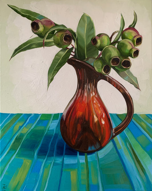 Lava Vase on 60's Blue