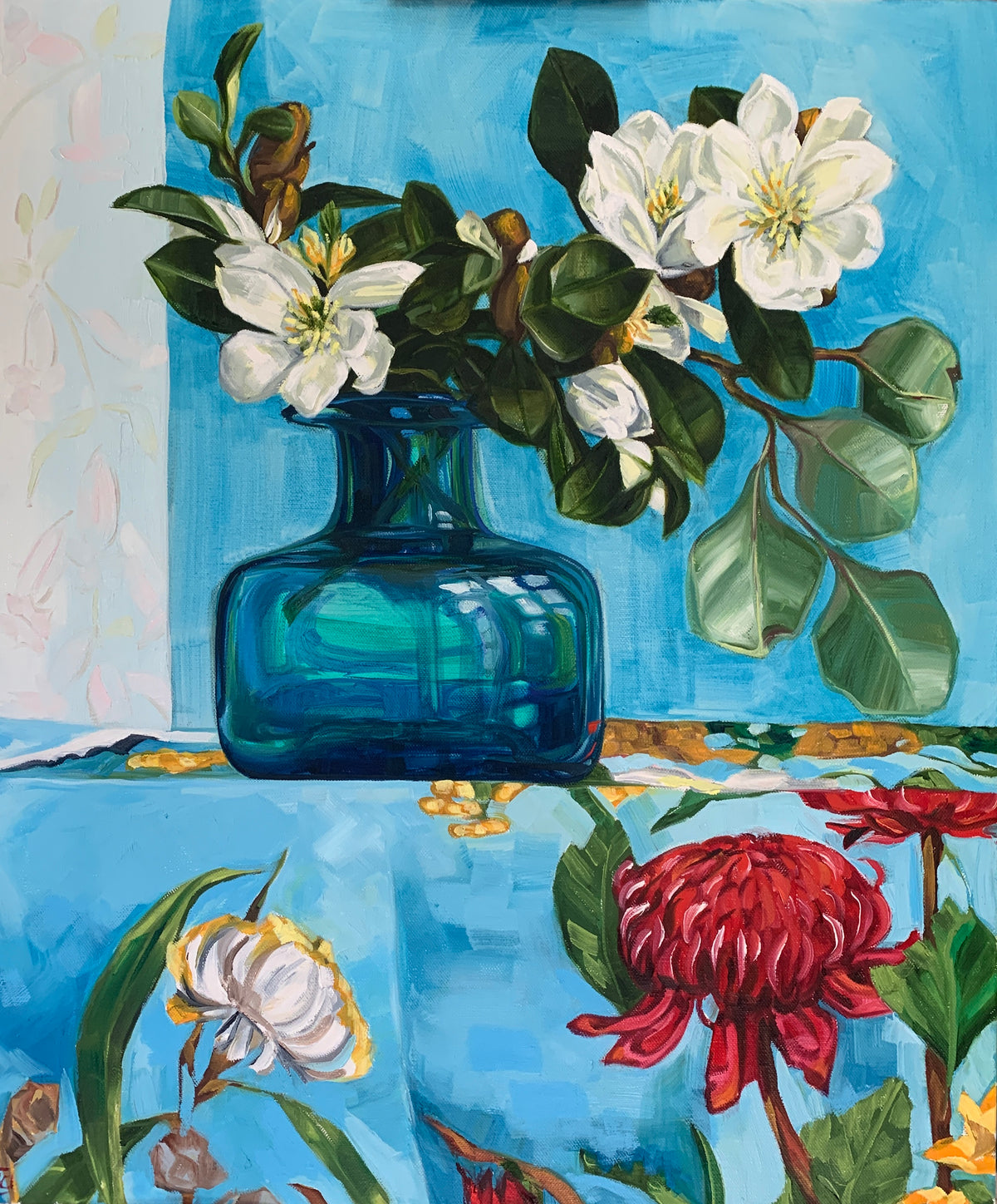 Magnolias on Vintage Souvenir