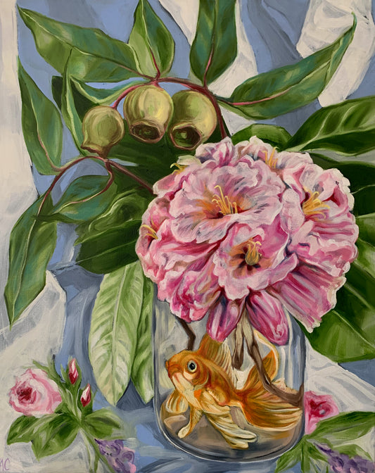 Roses, Rhodo and the Floaty Fish